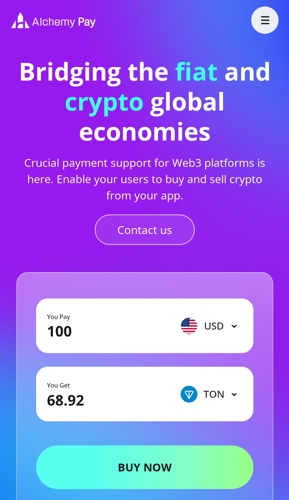 Alchemy Pay Telegram Screenshot 1