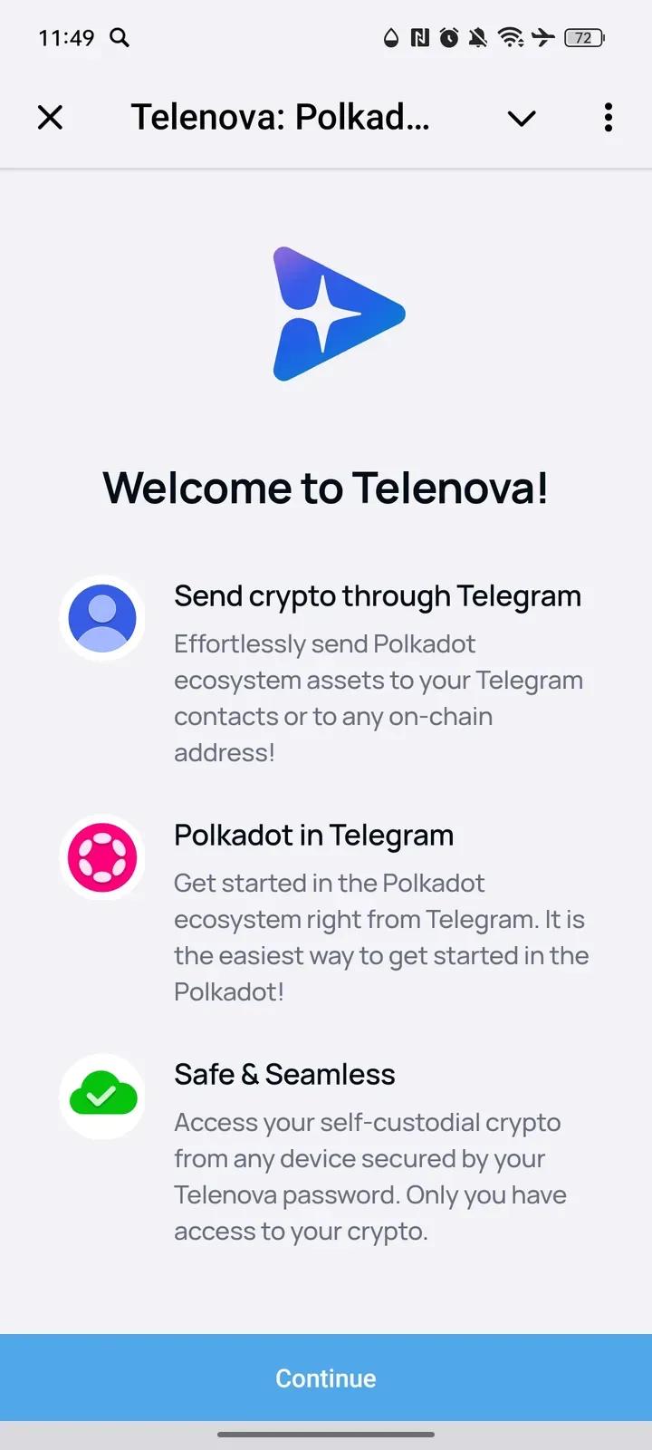 Telenova: Polkadot Wallet 1