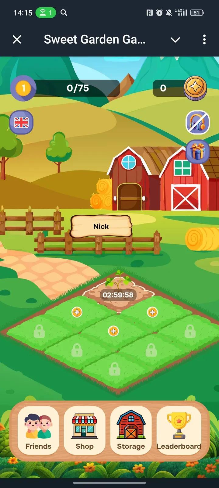 Sweet Garden Game 1
